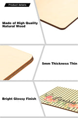 Natural Placemat MDF - 20 x 28 cm