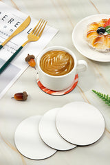 Round MDF Cork Backed Coaster