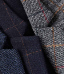 BK520 Navy herringbone Detail
