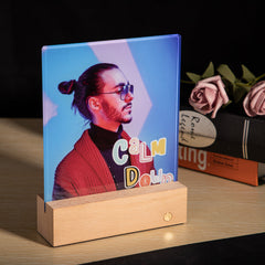 Glass Photo panel with LED Base