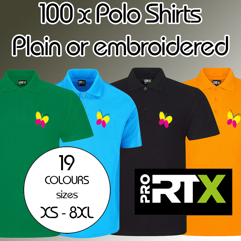 100 x Rtx Pro Polo Shirts *From £450.00*