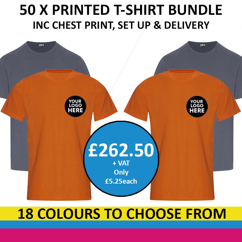 50 x Rtx Pro T-Shirts inc Chest Print