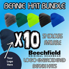 10 x Beechfield Original Cuffed Beanie *£61.50exc vat* inc embroidered Logo