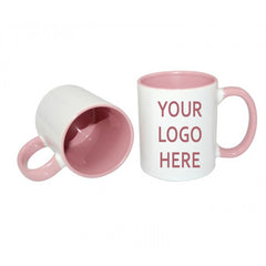 Pink coloured Inner & Handle Mug