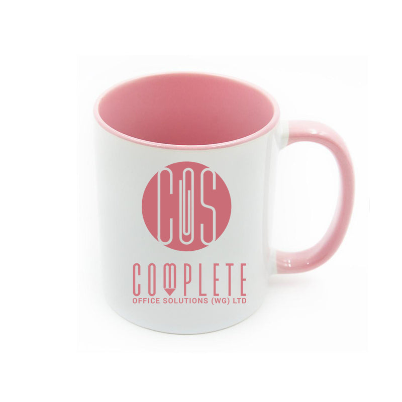 Pink coloured Inner & Handle Mug