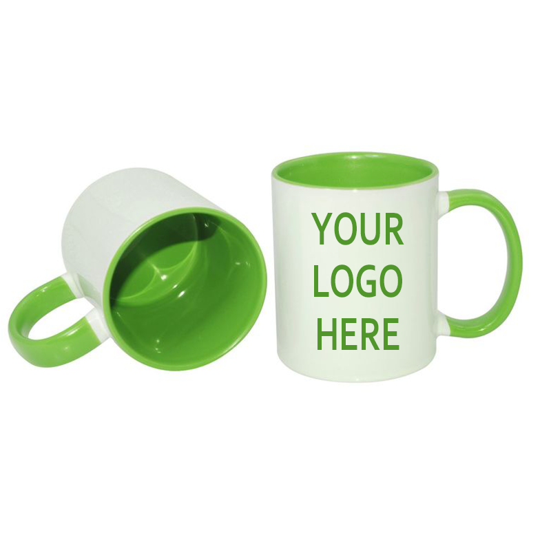 Light Green coloured Inner & Handle Mug