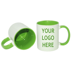 Light Green coloured Inner & Handle Mug