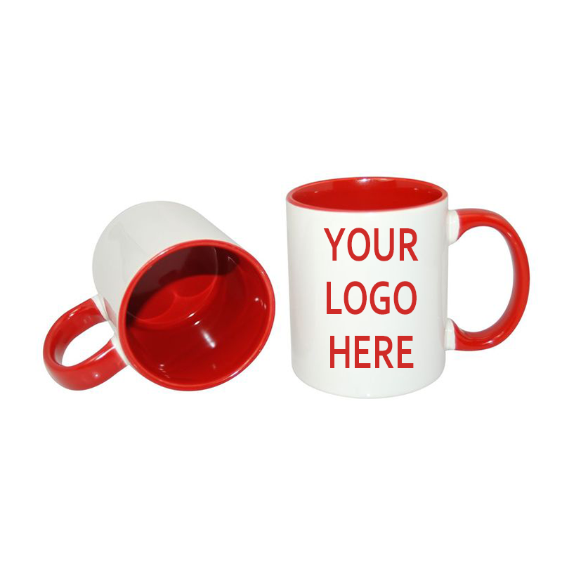 Red coloured Inner & Handle Mug