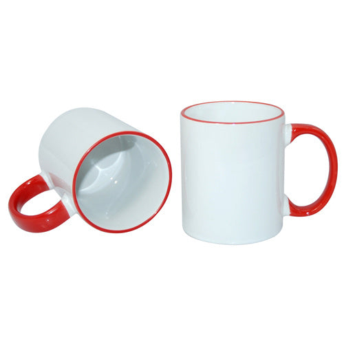 Coloured Rim & Handle Mug Multi-choice colour options -  *From £2.10 ex vat